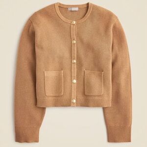 J.Crew Emilie Sweater Cardigan | New With Tags | Camel Tan w/ Gold Buttons